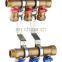 HVAC Heating Manifold Brass Manifold 6 Way Valve Manifold