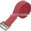 Custom colored 100 % cotton yoga belt with Metallic adjuster for stretching asanas
