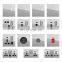 UK Standard 6-pin Dual Switch Wall Socket With Light+2USB 146mm*86mm Tempered Glass Panel  Socketes and Switches Electrical 13A