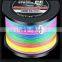 4 strand PE multicolor multifilament various color fishing line