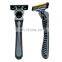 Latest hot selling men waterproof shaver 3 blade manual disposable men shaver