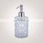 Factory Supply Discount Price 500ml Fancy Glass Hotel Foaming Shampoo Clear Square Bottle Cosmetic Lotion Set
