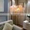 Nordic LED Floor Lamp Living Room Resin Bedroom Nordic Interior Decor Ostrich Feather LED Stand Light