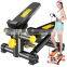 Adjustable Mini Air Climbers Stair Stepper Fitness Exercise Household Hydraulic Mute Stepper with Resistance Band LCD Display