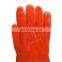 HY Canvas cuff sandy orange pvc coated gloves