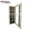 Modern residential large aluminum double hinged patio security doors with built in blinds