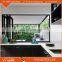 YY Home frameless folding glass window aluminum Glass Folding Window Bifold Window