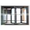 Folding door with glass panel upvc/pvc profile vinyl frame New design shatter proof folding doors