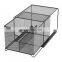 Multifunctional Black Stacking Wire Basket Lightweight Metal Organizer Rack Storage Basket with handle