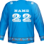 2022 custom blue ice hockey jersey with sublimation printing