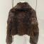 Coffee colored fully authentic imported rabbit fur fur women