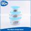 Promotion airtight round microwaveable pp plastic food storage