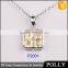 China jewelry AAAA zircon pendant necklace silver Fashion Jewelry