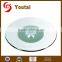 round transparent glass rotating restaurant lazy susan