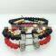 2016 elastic adjustable stainless steel charm fit life dumbbell bracelet