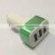 3 Port Usb Car Charger Aluminum Cover 5v/3.1A USB Car Charger Whosale