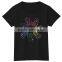 Colorful hand printing for group activities short sleeves tshirt for girls