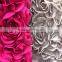 Ribbon Work Embroidery Designs Chiffon Flower Rose Embroidery on Mesh Fabric