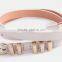 Top fashion belt for women metal buckle pu belt manufacture