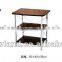 cheap metal leg wooden board tv stand for home