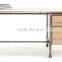 Crafted solid oak timbers and stainless steel office desk
