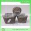 Popular grey color mini willow storage basket for plan