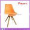 AH-2007NC Pattrix Curved Wood Cross PU Leather Outdoor Dining Chair