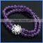 2 Strands 925 Sterling Silver Micro Pave Zircon Flower Box Clasps Gemstone Bracelet Necklace Connector Charm SC-CZ028