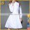 OEM clothing factory long sleeve dress, women's midi dress, white casual fashion dress