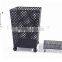 Outdoor black powder coating square shape fire pit in large size