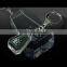 Wholesale corporate gift set Crystal block promotional engraved key ring/high quality keychains engraved own logo