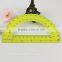 printable half circle protractor,open center,6 inch ruler