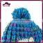 2015 new design knitted warm scarf , scarf beanie set