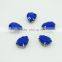 CE teardrop pear claw metal base setting acrylic jewel rhinestone DIY fashion decoration craft fitting garment bags accessories