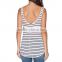 2015 Summer Custom Stripe Cotton Wholesale Ladies Tank Top Manufacturer