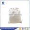 Plain Small linen bag with drawstring for wholesale