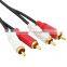 3.5mm AUX 2rca plug audio and video Cable