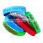 custom multicolor logo embossed silicone bracelet ,colorized embossed silicone bracelet