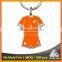 China Supplier custom two sided printing gift soccer shirt keychain
