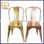 Electroplating metal dining set, table anad chairs in Gold, Rose gold,bronze, nickel color