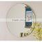 3mm factory price living room decorative round mirror framless beveled mirror
