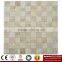 IMARK Yellow Color Travertine Mix White Color Travertine Marble Stone Mosaic Tile Code IVM10-006