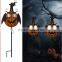 Metal pumpkin Halloween decoration solar stake