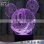 Acrylic Colorful LED Glowing Mickey Mouse,Custom LED Night Light