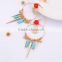 fashion personality new earrings wholesale equisite floral long Earrings