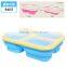 Hot Selling Microwave Bento Lunch Box Silicon Food Containers
