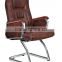 high grade leather commercial high back big boss chair with solid wood arms AB-414A-1