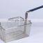 Unique Design Stainless Steel Fry Basket with Grip and Hook and mini frying basket