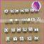 christmas gift 925 sterling silver english letter pendent&charm square shape with big hole