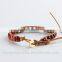 6mm artificial leather tourmaline bracelet, wholesale expandable bracelet, weave bracelet